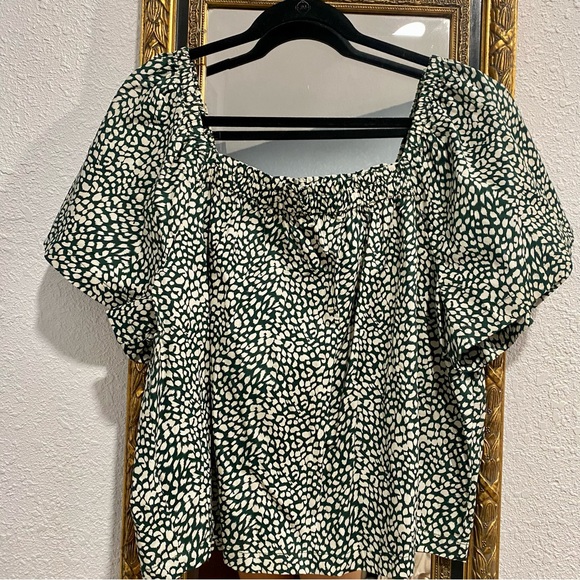 GAP Tops - Gap Square Neck Animal Print Blouse
